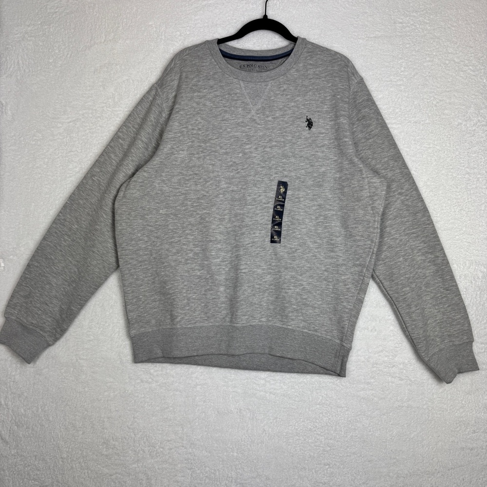 288. NWT U.S. Polo Assn. Light Gray Crewneck Sweater